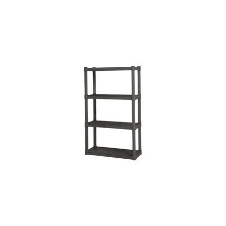 STERILITE Sterilite 01643V01 Shelving Unit, 4-Shelf, Plastic, Gray 01643V01